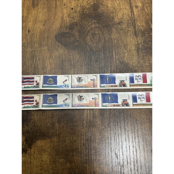 2008 Flags Of Our Nation Set 2 Cat # 4283-4292 Ten Single Coil 42c Stamps MNH - Picture 4 of 6